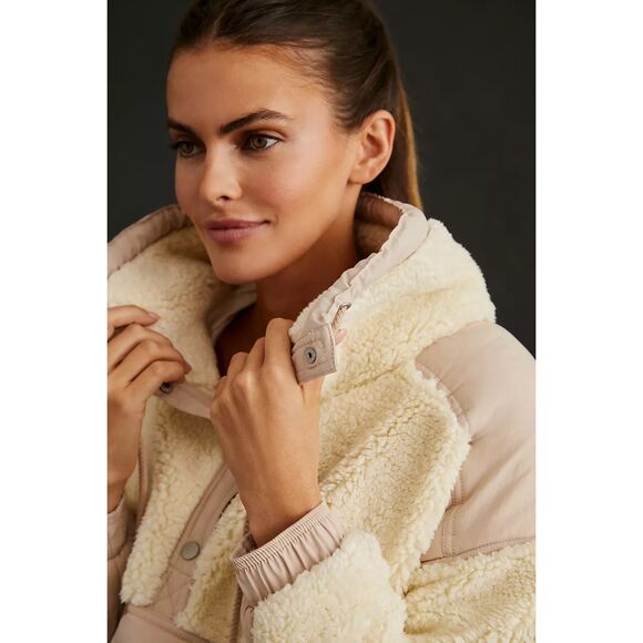 Daily Practice by Anthropologie Long-Sleeve Sherpa Jacket Size M - Picture 3 of 10